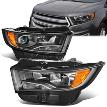 Load image into Gallery viewer, DNA Projector Headlights Ford Edge (15-18) w/ Amber Corner Light - Black Housing Alternate Image