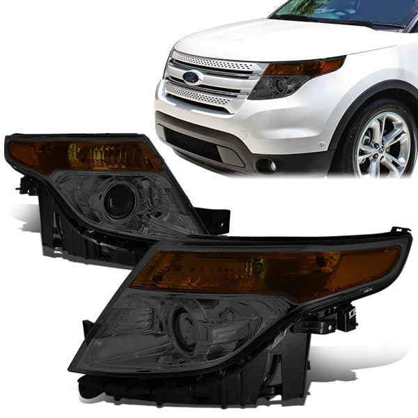 DNA Projector Headlights Ford Explorer (11-15) w/ Amber Corner Light -  Black or Chrome