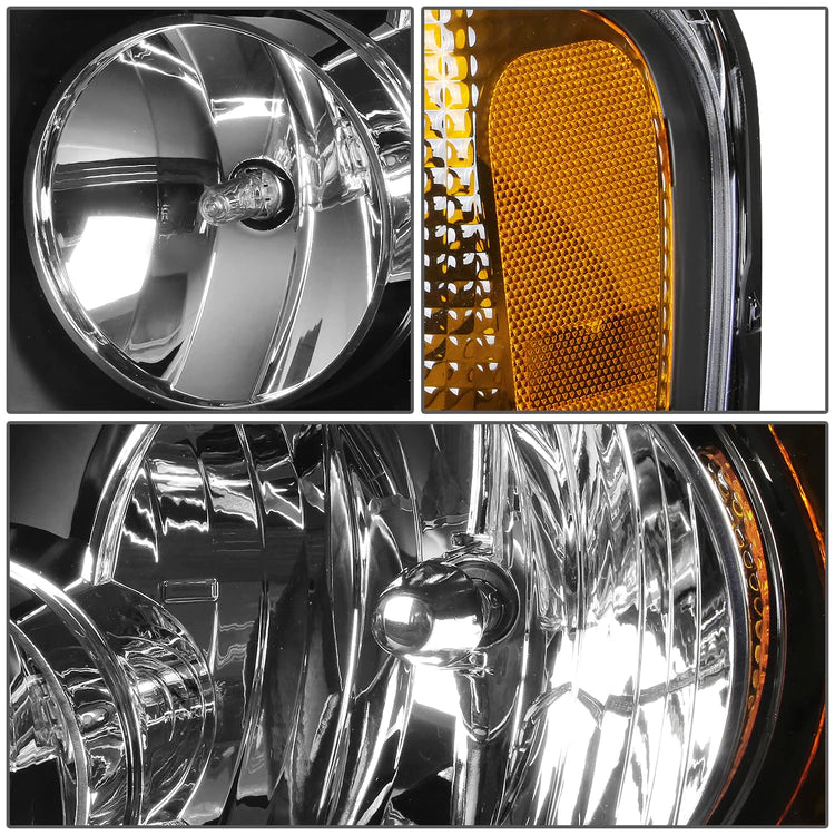 DNA OEM Style Headlights Ford Expedition (03-06) w/ Amber Corner