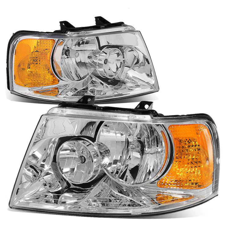 DNA OEM Style Headlights Ford Expedition (03-06) w/ Amber Corner