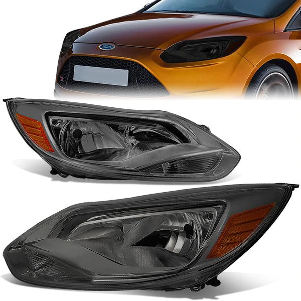 DNA OEM Style Headlights Ford Focus (12-14) w/ Amber Corner Light