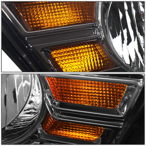 DNA OEM Style Headlights Ford Mustang (10-14) w/ Amber Corner Light - Black or Chrome Housing