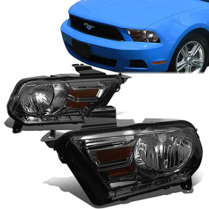 DNA OEM Style Headlights Ford Mustang (10-14) w/ Amber Corner Light - Black or Chrome Housing