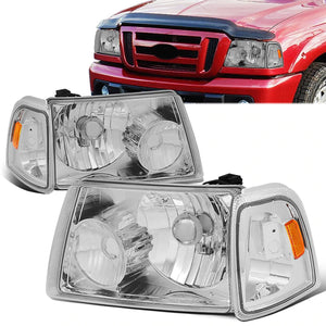 DNA OEM Replacement Headlights Ford Ranger (01-11) w/ Amber Corner Light - Black or Chrome