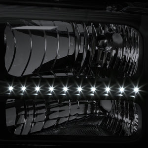 DNA OEM Style Headlights Ford F250 / F350 / F450 / F550 Super Duty (05-07) w/ Amber Corner - Black or Chrome Housing