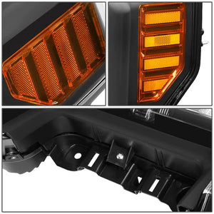 DNA OEM Style Headlights Ford F250 / F350 / F450 / F550 Super Duty (17-19) w/ Amber Corner Light - Black Housing