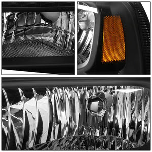 DNA OEM Style Headlights Ford F250 / F350 / F450 / F550 Super Duty (05-07) w/ Amber Corner - Black or Chrome Housing
