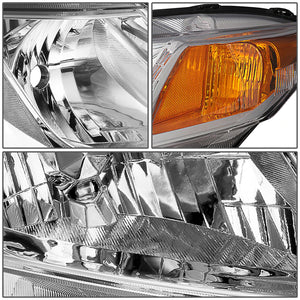 DNA OEM Style Headlights Honda Civic Sedan/Coupe (12-15) w/ Amber Corner Light - Black or Chrome