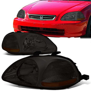 DNA OEM Style Headlights Honda Civic EK (96-98) w/ Amber Corner Light - Black or Chrome