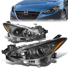 Load image into Gallery viewer, DNA Projector Headlights Mazda3 (14-17) w/ Amber Corner - Black or Chrome Housing Alternate Image