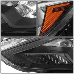 DNA OEM Style Headlights Nissan Sentra (16-18) w/ Amber Corner Light - Black Housing