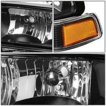 Load image into Gallery viewer, DNA OEM Style Headlights Chevy S10 Pickup (98-04) w/ Amber Corner - Black or Chrome Alternate Image