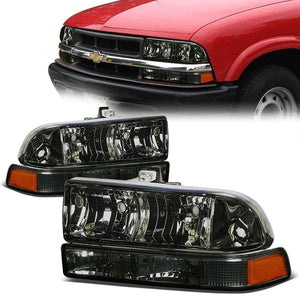 DNA OEM Style Headlights Chevy Blazer (98-04) w/ Amber Corner - Black or Chrome