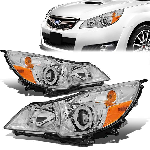 DNA Projector Headlights Subaru Outback (10-14) w/ Amber Corner - Black or  Chrome Housing