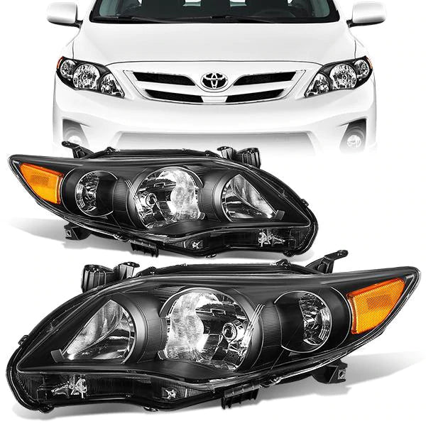 DNA OEM Style Headlights Toyota Corolla (11-13) w/ Amber Corner