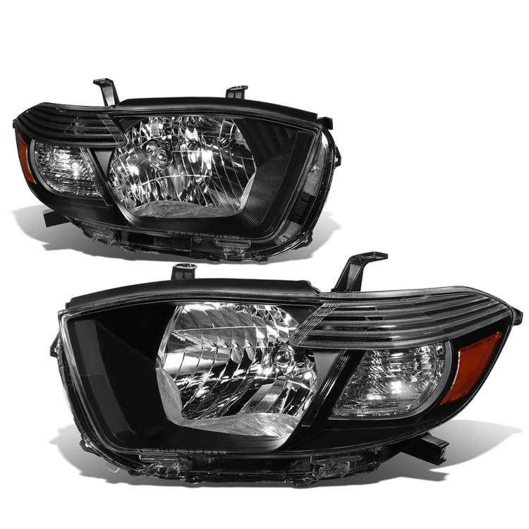 DNA OEM Style Headlights Toyota Highlander (08-10) w/ Amber Corner Light -  Black or Chrome