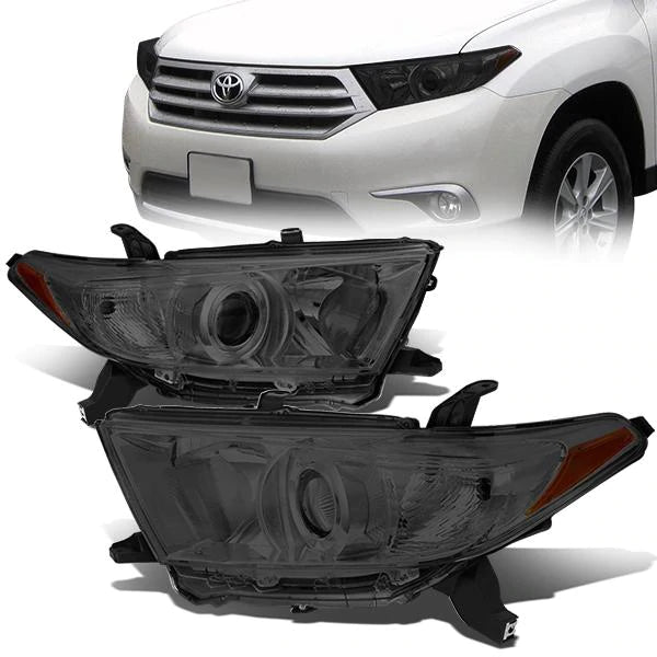 DNA Projector Headlights Toyota Highlander (11-13) w/ Amber Corner