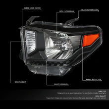 Load image into Gallery viewer, DNA OEM Style Headlights Toyota Tundra (14-18) w/ Amber Corner Light - Black Housing Alternate Image