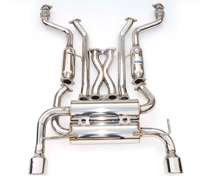 Invidia Gemini Exhaust Infiniti FX35 / FX45 (2009-2015) Polished / Blu