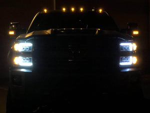 1100.00 AlphaRex Quad 3D LED Projector Headlights Chevy Silverado [Nova Series - DRL Light Tube] (15-19) Jet Black / Black / Chrome - Redline360