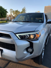 Load image into Gallery viewer, AlphaRex Dual LED Projector Headlights Toyota 4Runner [LUXX Series - Sequential Turn Signal] (14-20) Alpha-Black / Black / Chrome - Alpha-Black Alternate Image