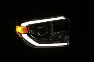 408.35 AlphaRex Projector Headlights Toyota Tundra (14-20) Pro Series - DRL Light Tube - Black / Chrome - Redline360