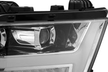 Load image into Gallery viewer, AlphaRex Dual LED Projector Headlights Dodge Ram 1500 (2019-2021) LUXX Series w/ Sequential Turn Signal - Black/Chrome/Jet Black - Black (no converter) Alternate Image