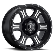 Load image into Gallery viewer, 279.99 ICON Alloys Shield Wheels (17x8.5&quot; 6x5.5 0mm Offset) Black w/ Machined Logo or Black - Redline360 Alternate Image