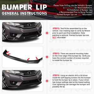 DNA Bumper Lip Toyota 86 (17-21) Front Lower w/ Stabilizers [CS Style] Matte or Gloss Black / Carbon Fiber