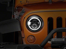 Load image into Gallery viewer, Raxiom LED Headlights Jeep Wrangler TJ / JK (97-18) [Axial Series] Black or Chrome Housing / Clear Lens - LED Halo w/ DRL Alternate Image