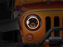 Load image into Gallery viewer, Raxiom LED Headlights Jeep Wrangler TJ / JK (97-18) [Axial Series] Black or Chrome Housing / Clear Lens - LED Halo w/ DRL Alternate Image