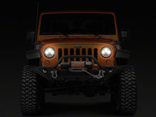 Load image into Gallery viewer, Raxiom LED Headlights Jeep Wrangler TJ / JK (97-18) [Axial Series] Black or Chrome Housing / Clear Lens - LED Halo w/ DRL Alternate Image