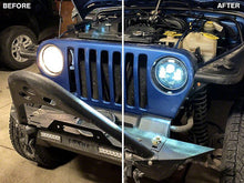 Load image into Gallery viewer, Raxiom LED Headlights Jeep Wrangler TJ / JK (97-18) [Axial Series] Black or Chrome Housing /  Clear Lens Alternate Image