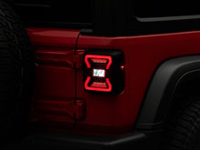Load image into Gallery viewer, Raxiom Tail Lights Jeep Wrangler JL (18-23) [w/ Factory Halogen Lights] Black Housing / Smoked or Red Lens - Red Lens Alternate Image