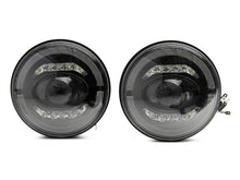 Load image into Gallery viewer, Raxiom LED Headlights Jeep Wrangler JK (07-18) [Axial Series 7" w/ LED Halo] Black Housing/ Clear Lens - Default Title Alternate Image