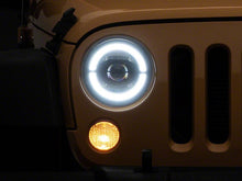Load image into Gallery viewer, Raxiom LED Headlights Jeep Wrangler JK (07-18) [Axial Series 7" w/ LED Halo] Black Housing/ Clear Lens - Default Title Alternate Image