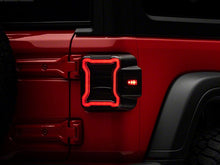 Load image into Gallery viewer, Raxiom Tail Lights Jeep Wrangler JL (18-23) [w/ Factory Halogen Lights] Black Housing / Smoked or Red Lens - Red Lens Alternate Image