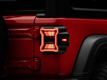 Load image into Gallery viewer, Raxiom Tail Lights Jeep Wrangler JL (18-23) [w/ Factory Halogen Lights] Black Housing / Smoked or Red Lens - Red Lens Alternate Image