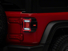 Load image into Gallery viewer, Raxiom Tail Lights Jeep Wrangler JL (18-23) [Axial Series Plateau] Black Housing / Smoked Lens - Default Title Alternate Image