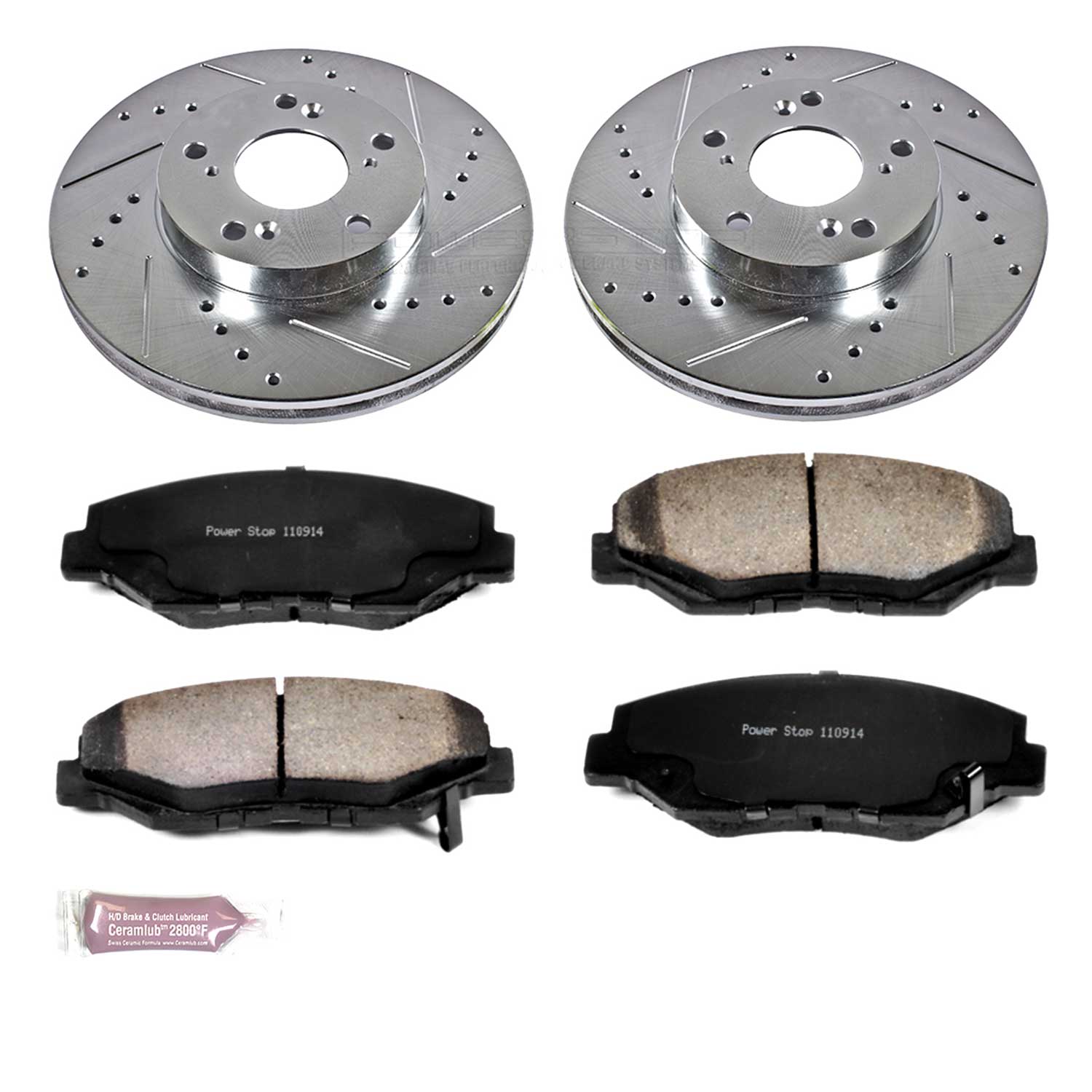 PowerStop 03-11 Honda Element Rear Semi-Coated Rotor Kit (SC5399)