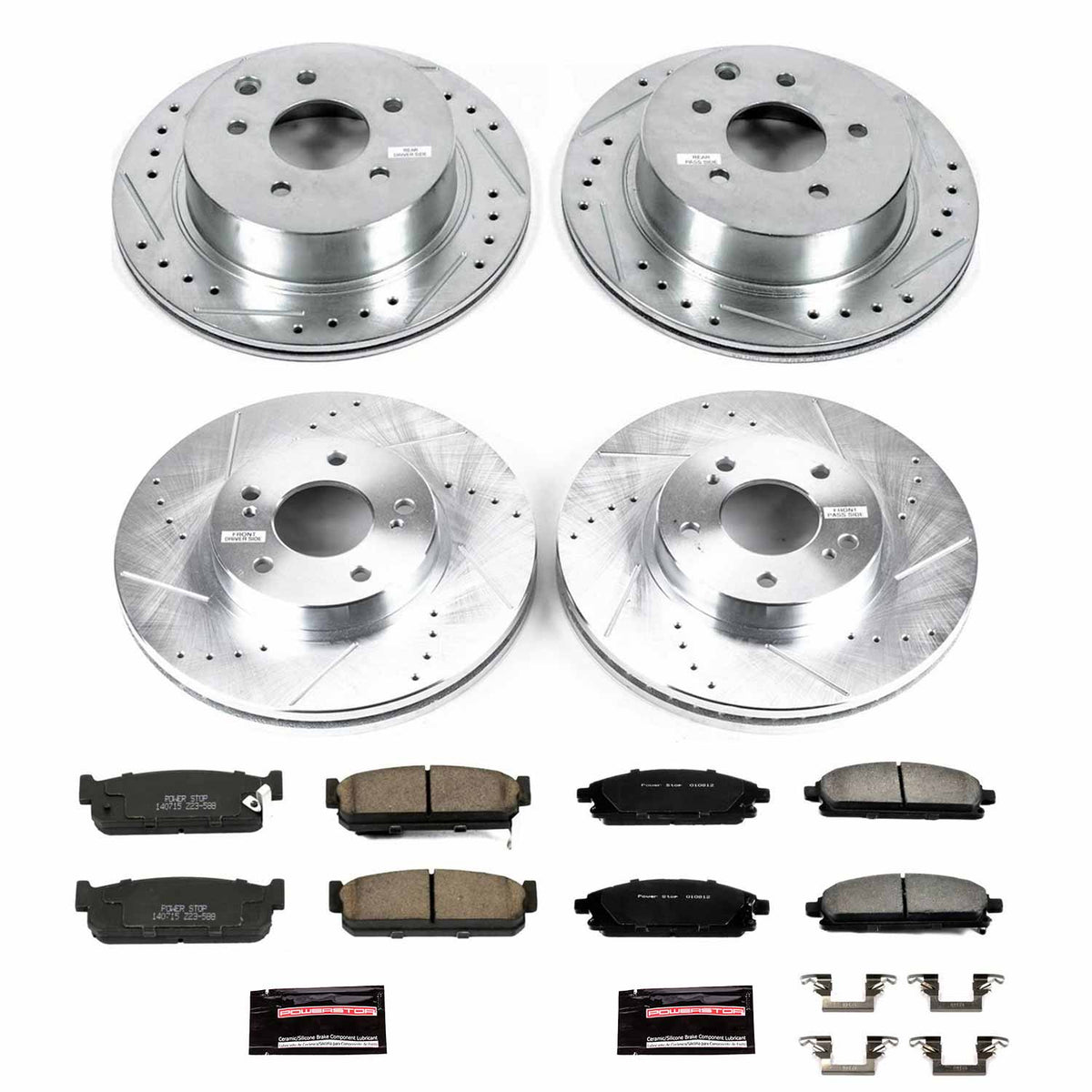 PowerStop Z23 Evolution Sport Brake Rotors + Pads Infiniti Q50 (2018-2 ...