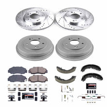 Load image into Gallery viewer, PowerStop Z23 Evolution Sport Brake Rotors + Pads Honda CR-V w/ Rear Drum (97-01) Front or Rear - Front &amp; Rear Alternate Image