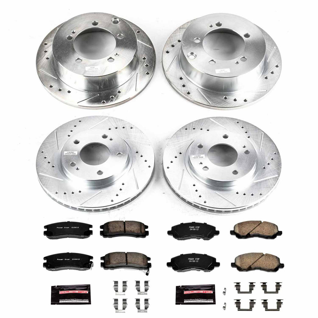 311.74 PowerStop Z23 Evolution Sport Brake Kits Mitsubishi Eclipse V6 (01-05) Front or Rear - Redline360