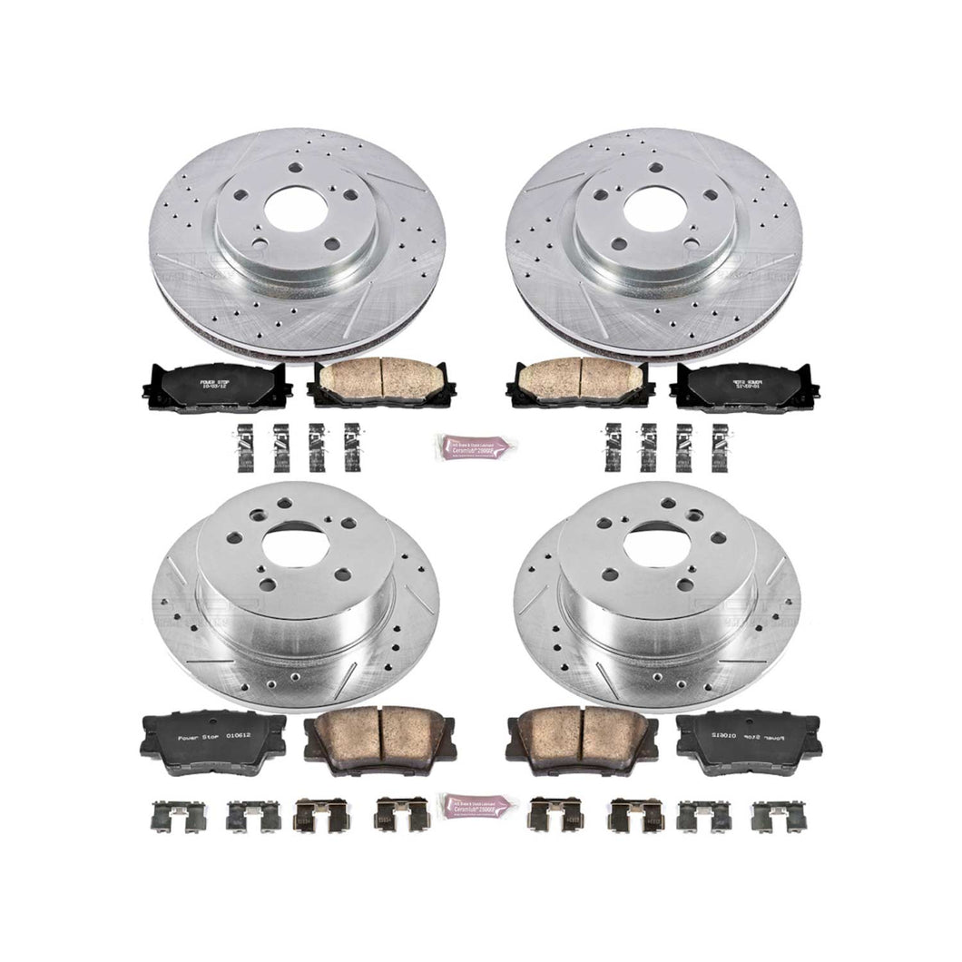 398.43 PowerStop Z23 Evolution Sport Brake Rotors + Pads & Calipers Toyota Camry (07-11) Front or Rear - Redline360