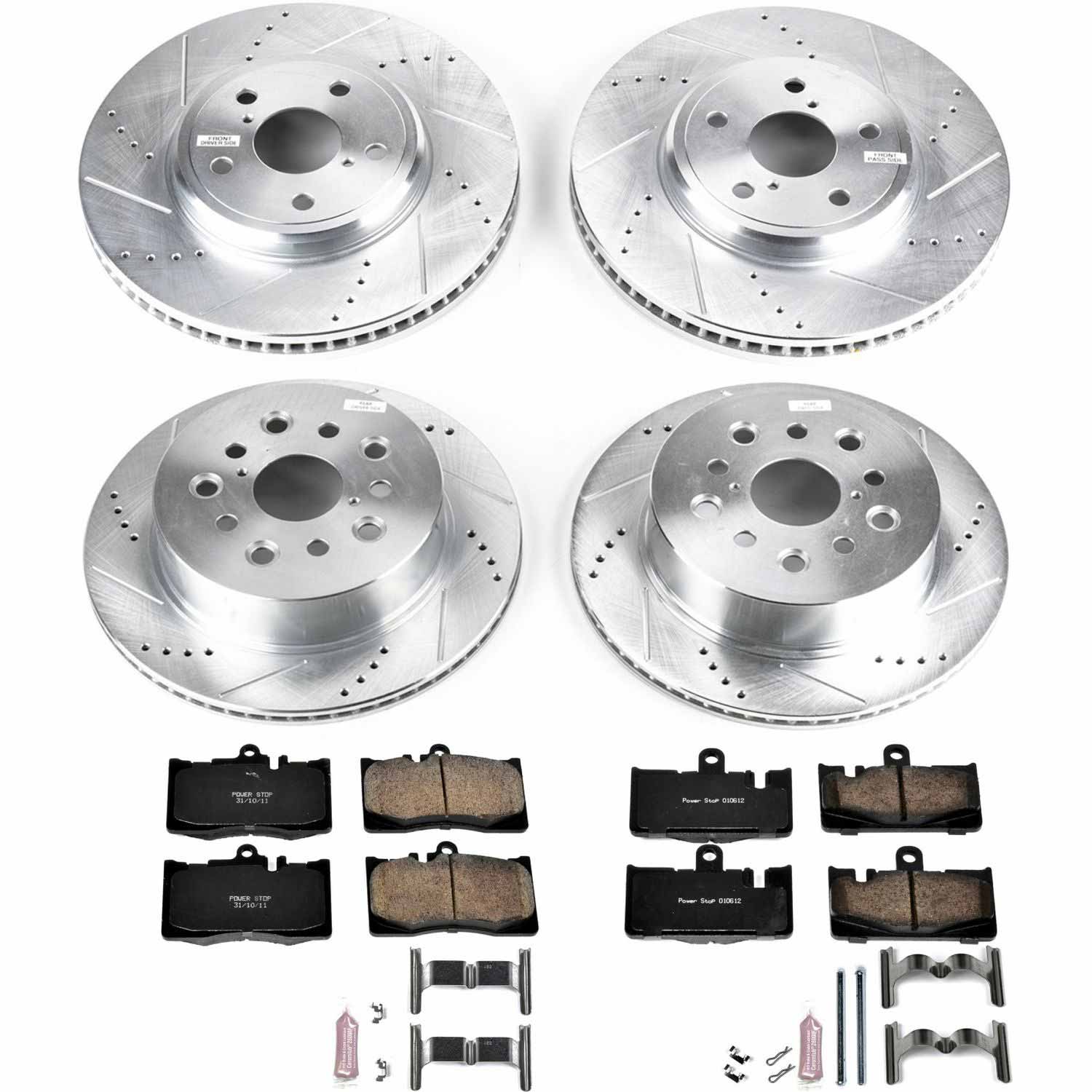 PowerStop Brake Rotors + Pads Lexus LS430 (01-06) Front or Rear Z23 Ev