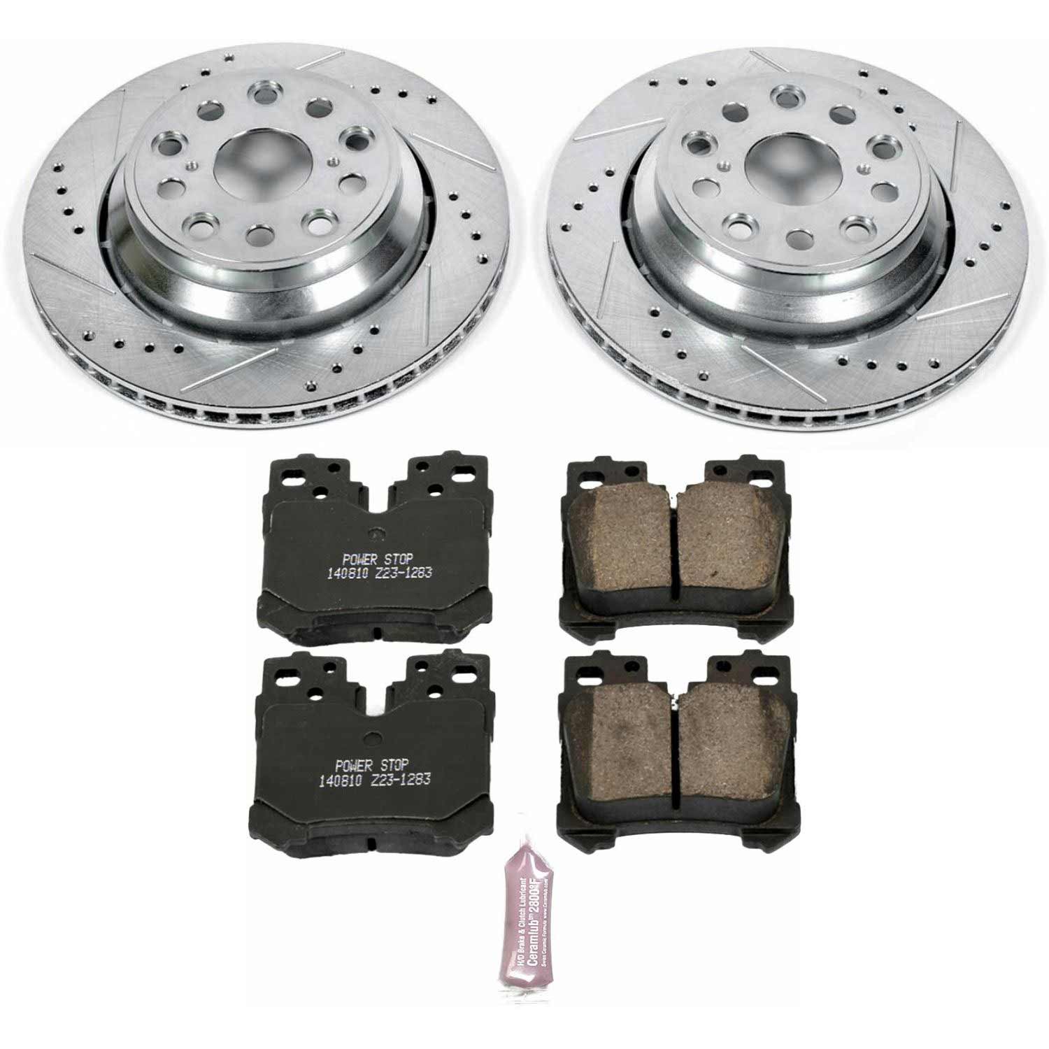 PowerStop Z23 Evolution Sport Brake Rotors + Pads Lexus LS460 RWD (10-12) F  Sport (13-17) Front or Rear