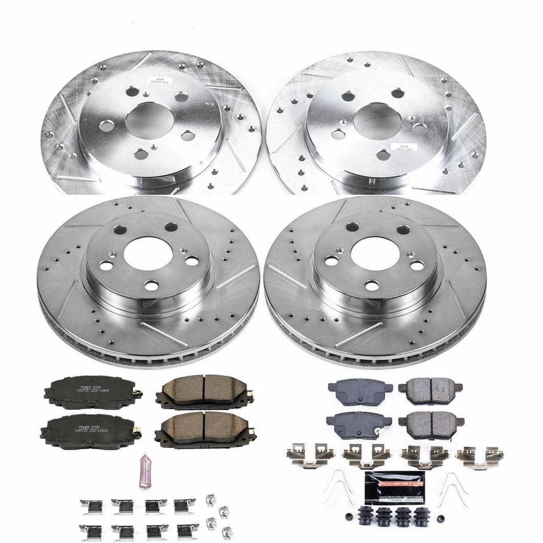 E-Approved Rear Brake Discs & Pads Kit For Lexus CT200h 1.8 Hybrid (2010-2016) - Solid Rotors, 259mm