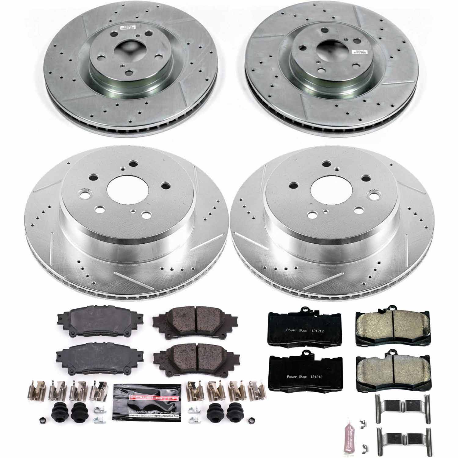 Career StageSeries レスポールタイプ PowerStop Z23 Evolution Sport Brake Rotors + Pads & Calipers Lexus IS2