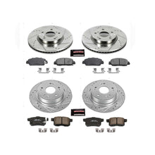 Load image into Gallery viewer, PowerStop Z23 Evolution Sport Brake Rotors Kit Honda Accord Coupe / Sedan 4 Cyl (13-17) Front or Rear - Rotor + Pads / Front &amp; Rear Alternate Image