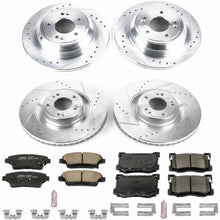 Load image into Gallery viewer, PowerStop Z23 Evolution Sport Brake Rotors + Pads Hyundai Genesis Sedan V6 (15-17) Front or Rear - Front &amp; Rear Alternate Image